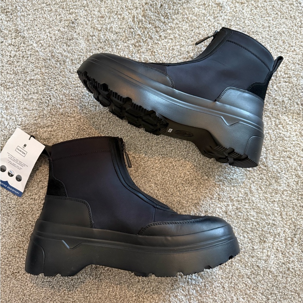 HUNTER EXPLORER ANKLE BOOTS BLACK